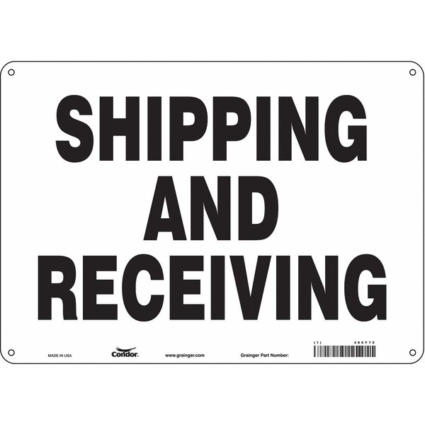 Safety Sign, 10 in Height, 14 in Width, Polyethylene, Horizontal Rectangle, English, 486Y75