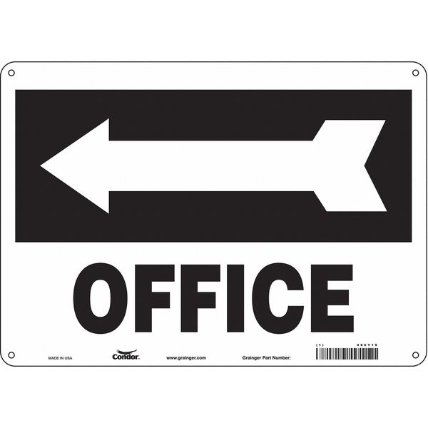 Safety Sign, 10 in Height, 14 in Width, Aluminum, Horizontal Rectangle, English, 486Y19