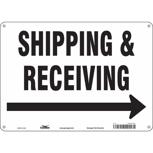 Safety Sign, 10 in Height, 14 in Width, Aluminum, Horizontal Rectangle, English, 486Y63