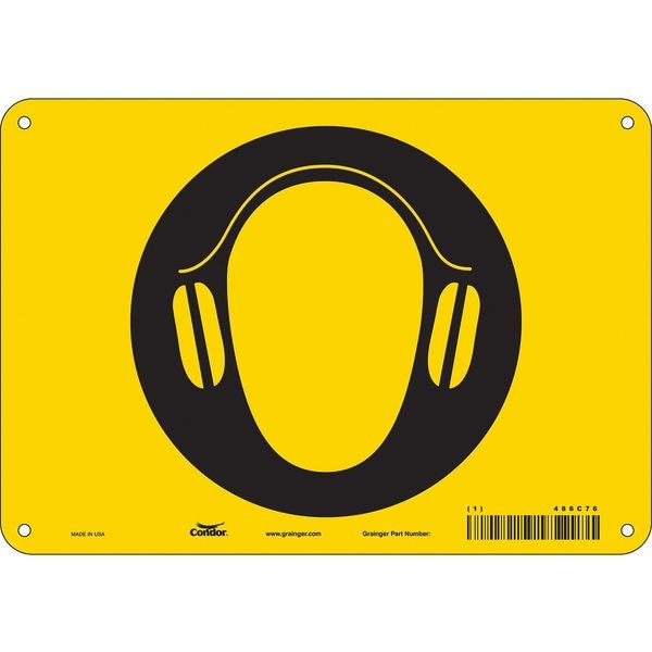 Safety Sign, 7 in Height, 10 in Width, Aluminum, Vertical Rectangle, English, 486C76