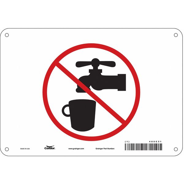 Safety Sign, 7 in Height, 10 in Width, Aluminum, Vertical Rectangle, English, 486C31