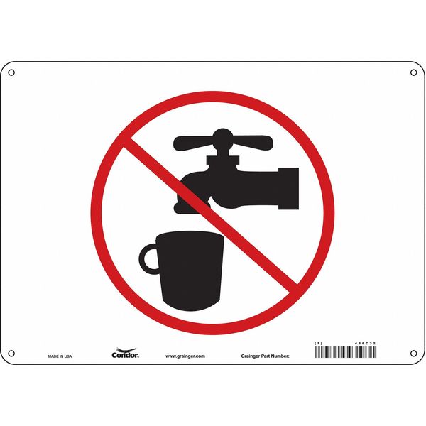 Safety Sign, 10 in Height, 14 in Width, Aluminum, Horizontal Rectangle, English, 486C32