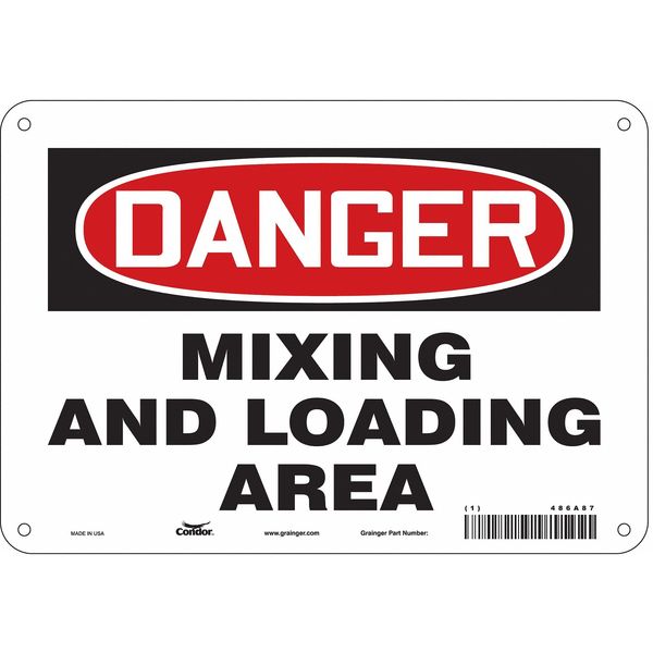 Safety Sign, 7 in Height, 10 in Width, Aluminum, Vertical Rectangle, English, 486A87