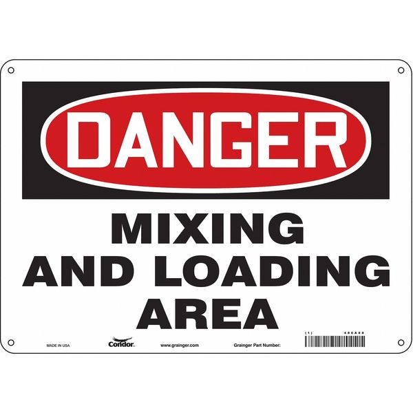 Safety Sign, 10 in Height, 14 in Width, Aluminum, Horizontal Rectangle, English, 486A88