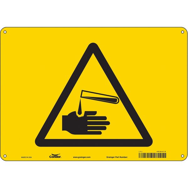 Chemical Sign, 10 in H, 14 in W, Horizontal Rectangle, English, 486A10