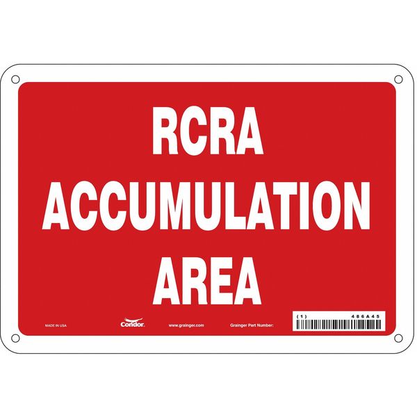 Chemical Sign, 7 in H, 10 in W, Vertical Rectangle, English, 486A45