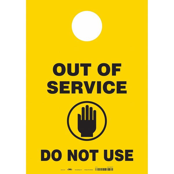 Safety Sign, 14 in Height, 14 in Width, Polyethylene, Square, English