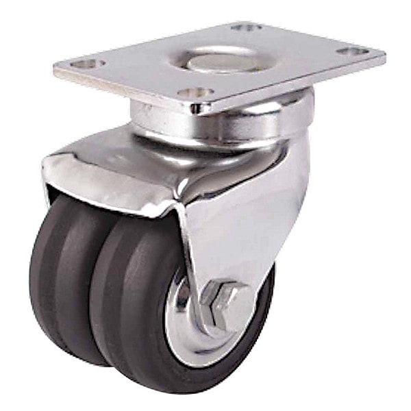 Plate Caster, 330 lb. Load Rating, Rigid