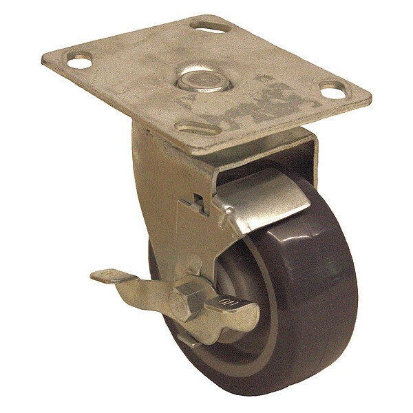Plate Caster, 240 lb. Load Rating, Swivel