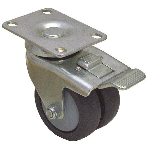 Plate Caster, 220 lb. Load Rating, Swivel