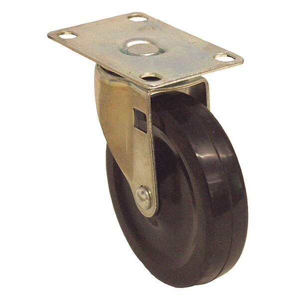 Plate Caster, 130 lb. Load Rating, Swivel