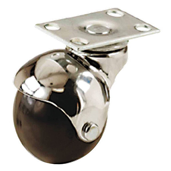 Plate Caster, 80 lb. Load Rating, Swivel