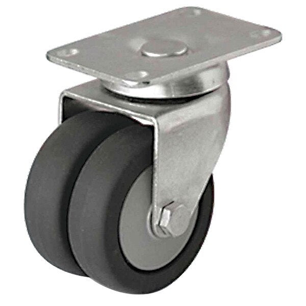 Plate Caster, 220 lb. Load Rating, Swivel