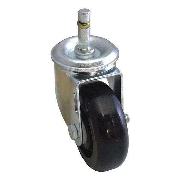 Stem Caster, 275 lb. Load, Black Wheel