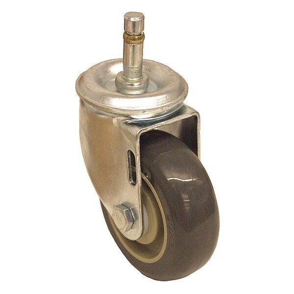 Stem Caster, 325 lb. Load, Gray Wheel