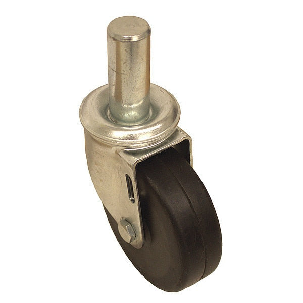 Stem Caster, 150 lb. Load, Black Wheel