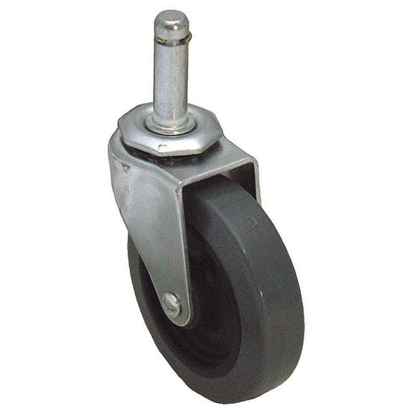 Stem Caster, 120 lb. Load, Gray Wheel