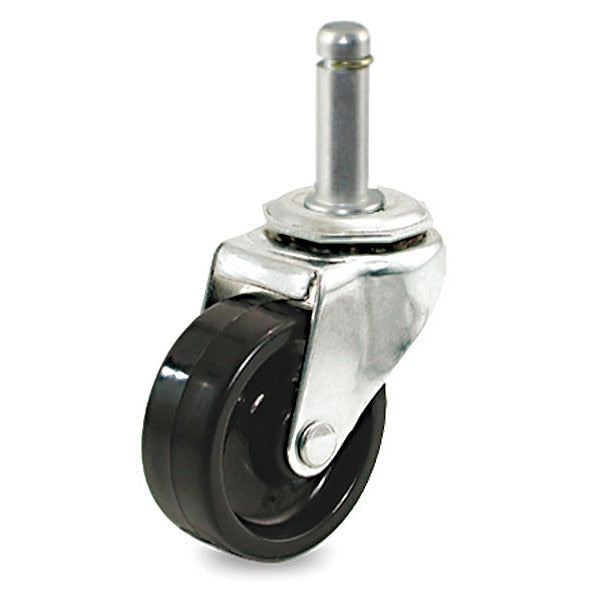 Stem Caster, 130 lb. Load, Black Wheel
