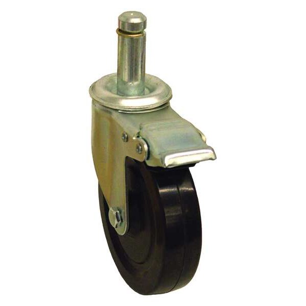 Stem Caster, 150 lb. Load, Black Wheel