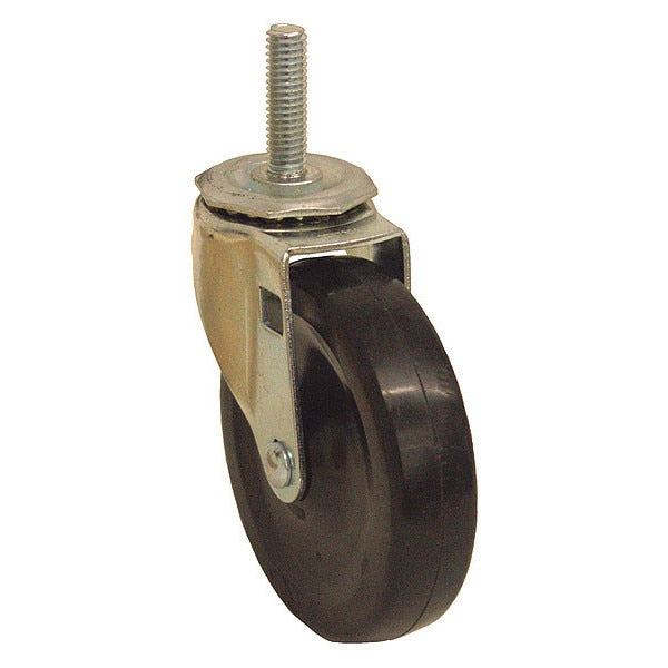 Stem Caster, 150 lb. Load, Black Wheel
