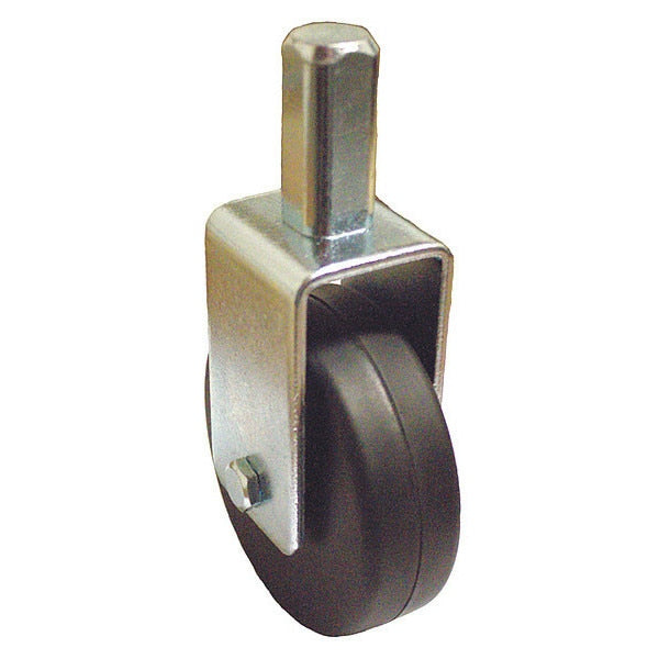 Stem Caster, 325 lb. Load, Black Wheel