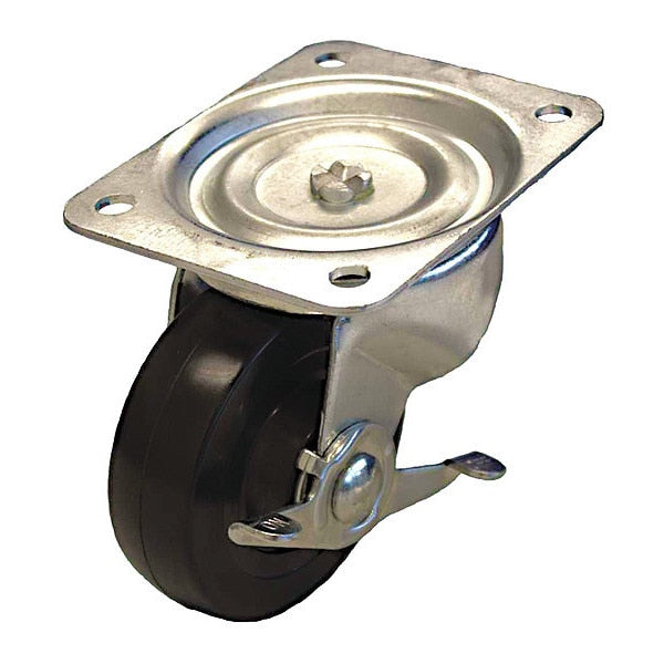 Plate Caster, 250 lb. Load Rating, Swivel