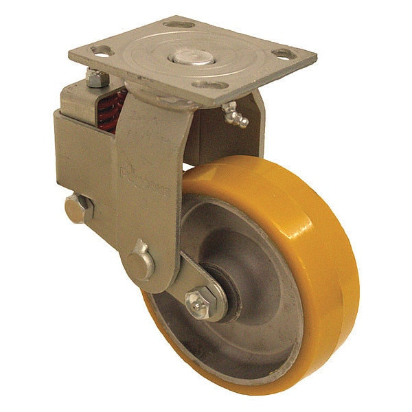 Shock-Absorbing Plate Caster, Swivel