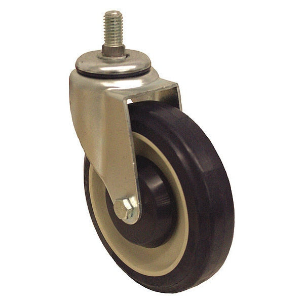 Stem Caster, 325 lb. Load, Gray Wheel