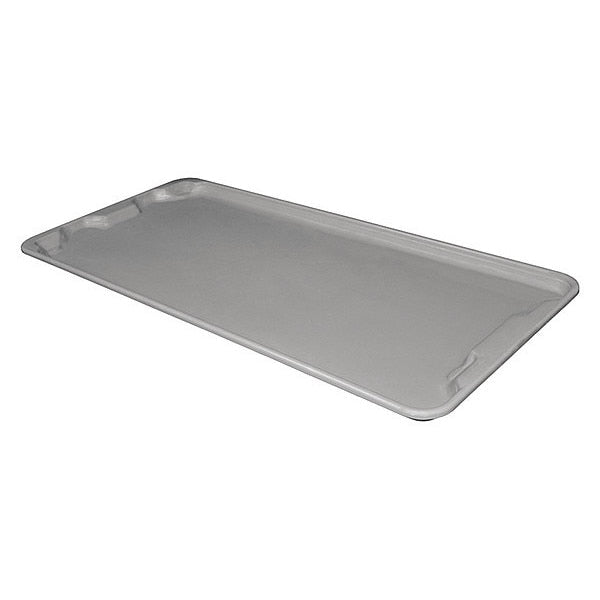 Trash Can Lid, 20 in W/Dia, Gray, Fiberglass Reinforced Composite