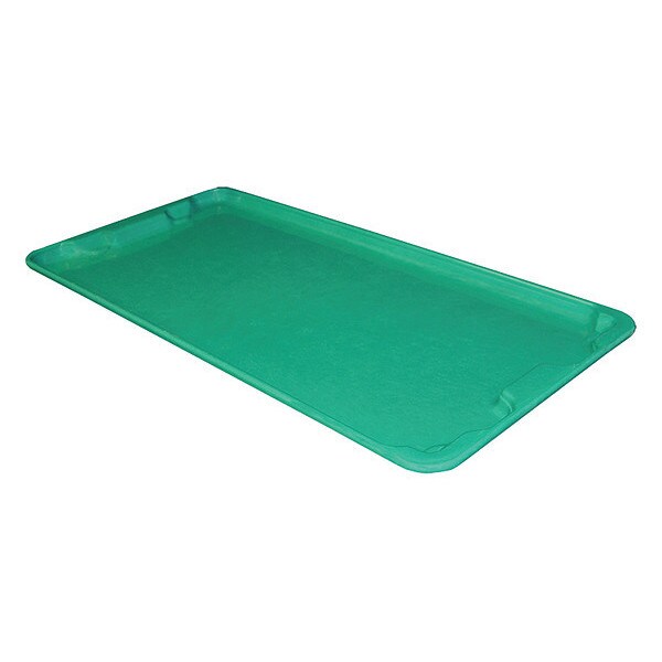 Trash Can Lid, 20 in W/Dia, Green, Fiberglass Reinforced Composite