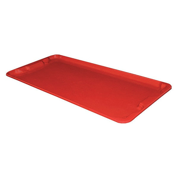 Trash Can Lid, 20 in W/Dia, Red, Fiberglass Reinforced Composite