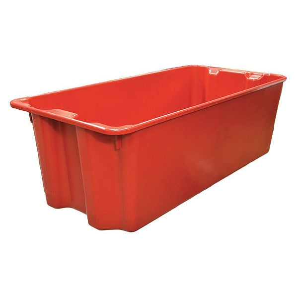Stack & Nest Container, Red, Fiberglass Reinforced Composite, 42 1/2 in L, 20 in W, 14 1/4 in H
