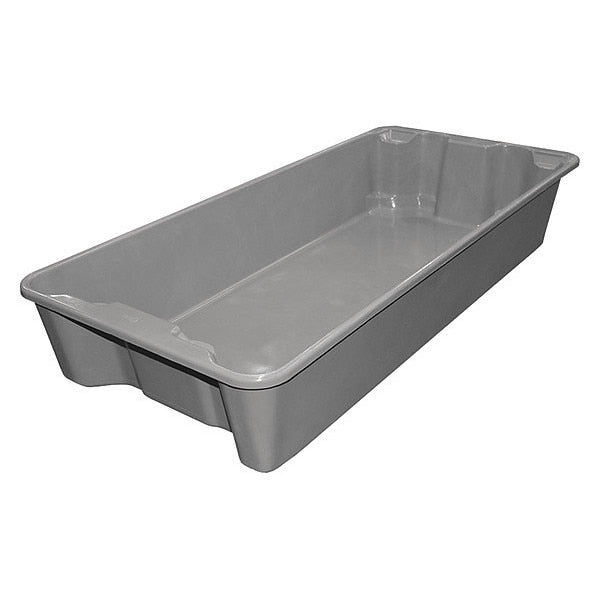 Stack & Nest Container, Gray, Fiberglass Reinforced Composite, 42 1/2 in L, 20 in W, 7 1/2 in H