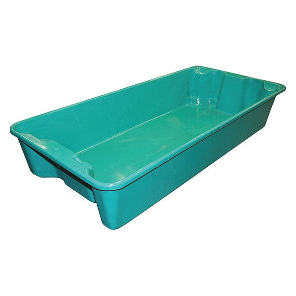 Stack & Nest Container, Green, Fiberglass Reinforced Composite, 42 1/2 in L, 20 in W, 7 1/2 in H
