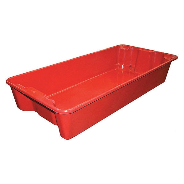 Stack and Nest Container, Red, Fiberglass Reinforced Composite, 42 1/2 in L
