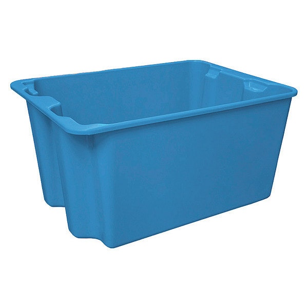 Stack & Nest Container, Blue, Fiberglass Reinforced Composite, 27 1/2 in L, 20 in W, 14 1/8 in H