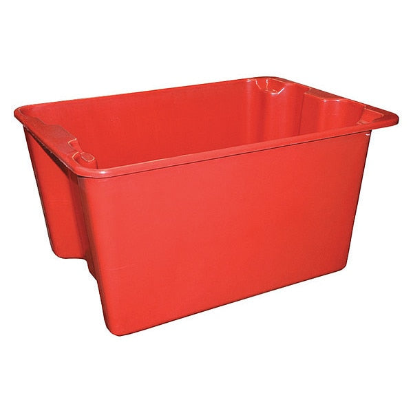 Stack & Nest Container, Red, Fiberglass Reinforced Composite, 27 1/2 in L, 20 in W, 14 1/8 in H
