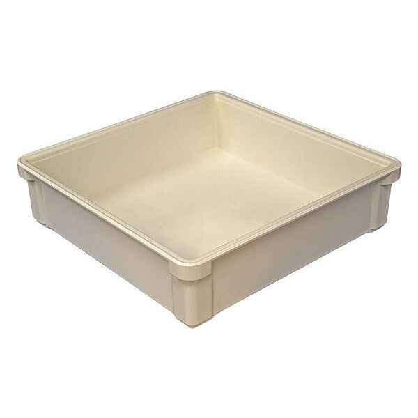 Stacking Container, White, Fiberglass Reinforced Composite, 17 1/2 in L, 0.63 cu ft Volume Capacity