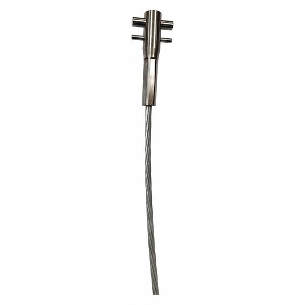Swaged Cable, 50 ft, 620 lb Weight Capacity, Silver