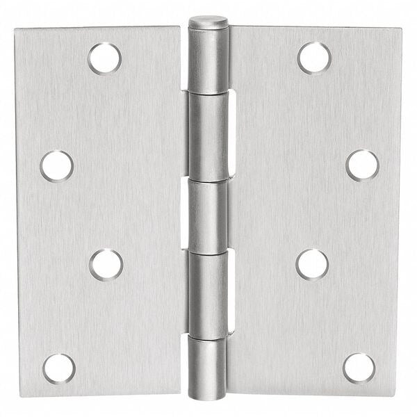 3 1/2 in W x Satin Chrome Five Knuckle Hinge
