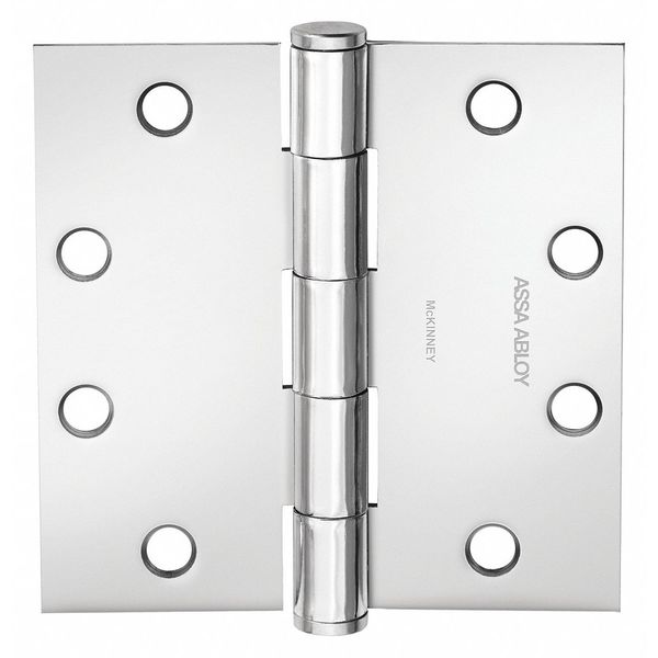 3 1/2 in W x Bright Chrome Five Knuckle Hinge