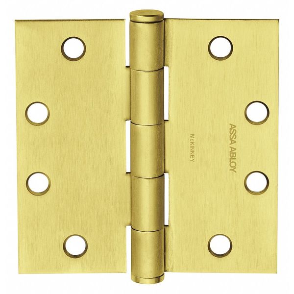 4 in W x Satin Brass Five Knuckle Hinge