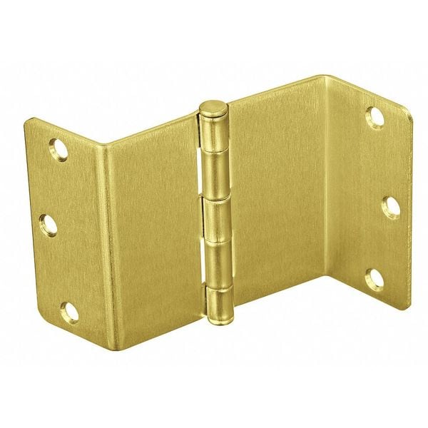 3 1/2 in W x Satin Brass Swing Clear Hinge