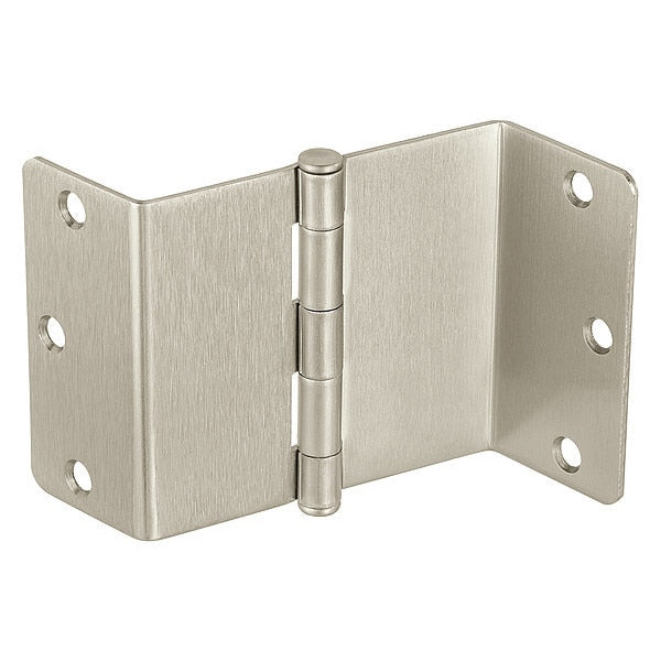 3 1/2 in W x Satin Nickel Swing Clear Hinge