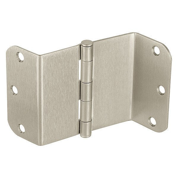 3 1/2 in W x Satin Nickel Swing Clear Hinge