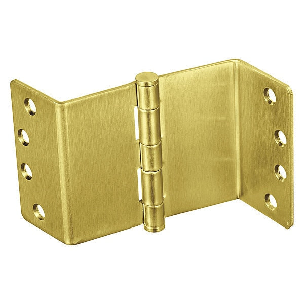 4 in W x Satin Brass Swing Clear Hinge