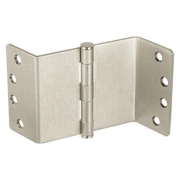 4 in W x Satin Nickel Swing Clear Hinge