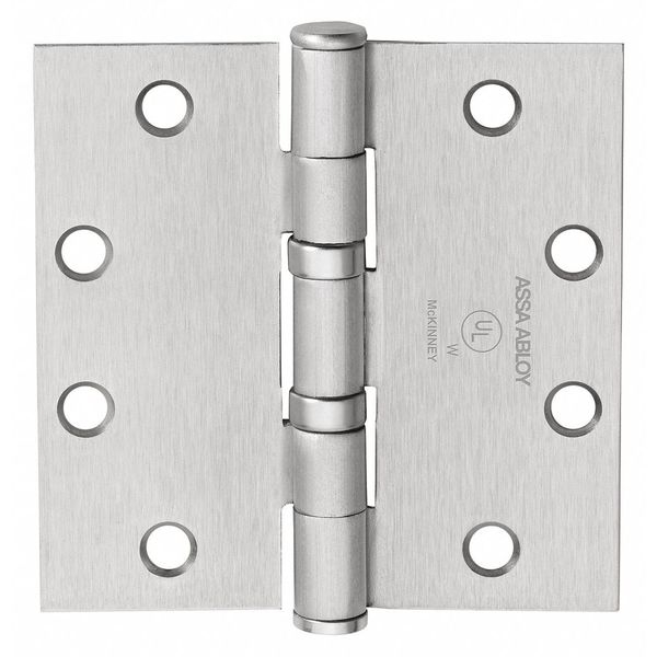 4 in W x Satin Chrome Five Knuckle Hinge
