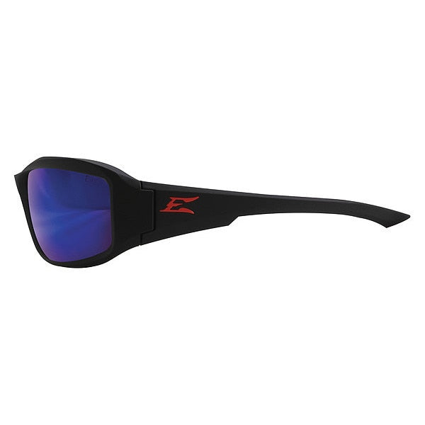 Safety Glasses, Traditional Blue Mirror Polycarbonate Lens, Scratch-Resistant
