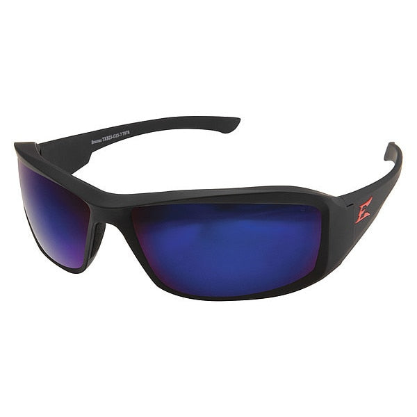 Safety Glasses, Traditional Blue Mirror Polycarbonate Lens, Scratch-Resistant